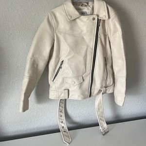 Faux leather faux jacket